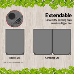 Weisshorn Double Size Self Inflating Mattress - Grey Outdoor CAMP-MAT-SUE-DT-GREY Online Furniture