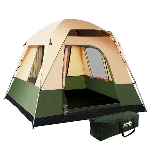 Weisshorn Family Camping Tent 4 Person Hiking Beach Tents Green Outdoor TENT-C-CA4 Online Furniture