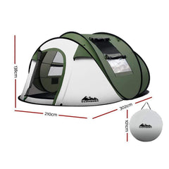 Weisshorn Instant Up Camping Tent 4-5 Person Pop up Tents Family - ozily