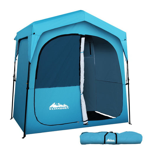 Weisshorn Pop Up Camping Shower Tent Portable Toilet Outdoor Change Room Blue Outdoor > Camping TENT-C-CR-FAST-DOU Online Furniture
