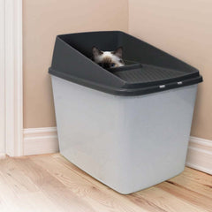 XL Top Entry Cat Litter Box No Mess Large Enclosed Covered Kitty Tray Pet Care > Cat Supplies V278-70413 Online Furniture