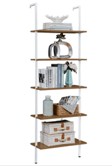 YES4HOMES Industrial Ladder Shelf Wood Wall-Mounted Bookcase Storage Rack Shelves Display Furniture > Living Room V278-M80908Y-STORAGE-RACK Online Furniture