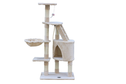 YES4PETS 120 cm Multi level Cat Kitten Scratching Post Tree-Beige Pet Care > Cat Supplies V278-CT120-BEIGE Online Furniture