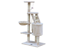 YES4PETS 120 cm Multi level Cat Kitten Scratching Post Tree-Beige Pet Care > Cat Supplies V278-CT120-BEIGE Online Furniture