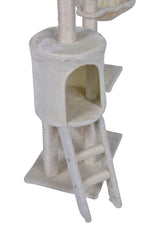 YES4PETS 138cm Cat Scratching Post Tree Post House Tower with Ladder-Beige Pet Care > Cat Supplies V278-CT138-BEIGE Online Furniture