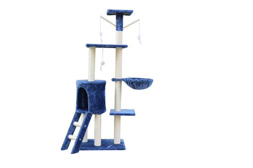 YES4PETS 138cm Cat Scratching Post Tree Post House Tower with Ladder-Blue Pet Care > Cat Supplies V278-CT138-BLUE Online Furniture