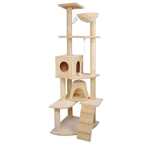 YES4PETS 193cm Cat Scratching Tree Post Sisal Pole Scratching Post Scratcher Tower Condo Beige Pet Care > Cat Supplies V278-CT193-BEIGE Online Furniture