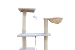 YES4PETS 193cm Cat Scratching Tree Post Sisal Pole Scratching Post Scratcher Tower Condo Beige Pet Care > Cat Supplies V278-CT193-BEIGE Online Furniture