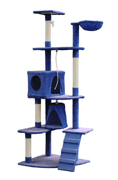 YES4PETS 193cm Cat Scratching Tree Post Sisal Pole Scratching Post Scratcher Tower Condo Blue Pet Care > Cat Supplies V278-CT193-BLUE Online Furniture