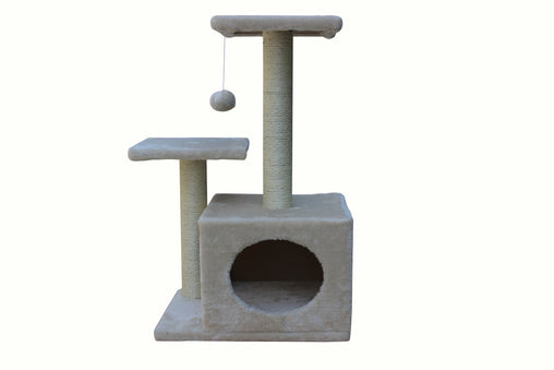 YES4PETS 71cm Beige Cat Scratching Tree Scratcher Post Pole Furniture Gym House Pet Care > Cat Supplies V278-CT70-BEIGE Online Furniture