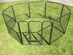 YES4PETS 80 cm Heavy Duty Pet Dog Puppy Cat Rabbit Exercise Playpen Fence With Cover Pet Care > Dog Supplies V278-HPL80-8-BK-COVER Online Furniture