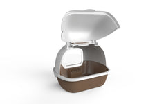 YES4PETS Cat Toilet Litter Box  Portable Hooded Tray House with Handle and Scoop Brown Pet Care > Cat Supplies V278-MSP-0006-BROWN Online Furniture