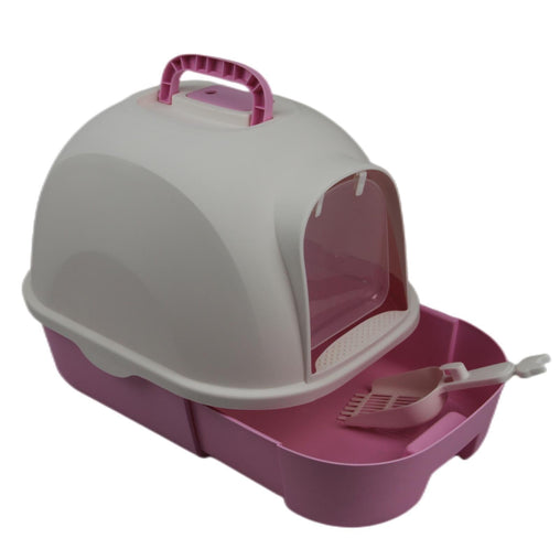 YES4PETS Large Hooded Cat Toilet Litter Box Tray House With Drawer and Scoop Pink Pet Care > Cat Supplies V278-MSP-009T-PINK Online Furniture