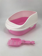 YES4PETS Large Portable Cat Toilet Litter Box Tray House with Scoop Pink Pet Care > Cat Supplies V278-MSP-0003-PINK Online Furniture