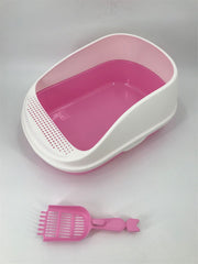 YES4PETS Large Portable Cat Toilet Litter Box Tray House with Scoop Pink Pet Care > Cat Supplies V278-MSP-0003-PINK Online Furniture