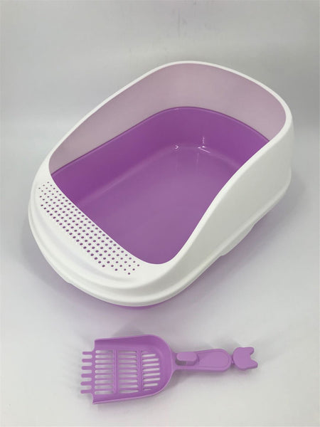 YES4PETS Large Portable Cat Toilet Litter Box Tray House with Scoop Purple Pet Care > Cat Supplies V278-MSP-0003-PURPLE Online Furniture