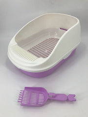 YES4PETS Large Portable Cat Toilet Litter Box Tray with Scoop and Grid Tray Purple Pet Care > Cat Supplies V278-MSP-004-PURPLE-W-ZW-0001 Online Furniture