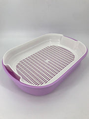 YES4PETS Large Portable Cat Toilet Litter Box Tray with Scoop and Grid Tray Purple Pet Care > Cat Supplies V278-MSP-004-PURPLE-W-ZW-0001 Online Furniture