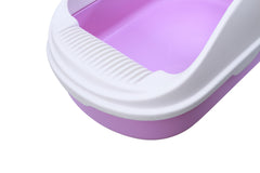 YES4PETS Large Portable Cat Toilet Litter Box Tray with Scoop and Grid Tray Purple Pet Care > Cat Supplies V278-MSP-004-PURPLE-W-ZW-0001 Online Furniture