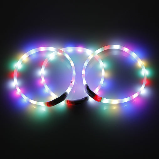 YES4PETS Medium 55CM LED Dog Collar USB Rechargeable Night Glow Flashing Light Up Safety Pet Collars Pet Care > Dog Supplies V278-LED-COLLAR-M-55 Online Furniture