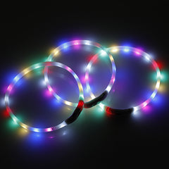 YES4PETS Medium 55CM LED Dog Collar USB Rechargeable Night Glow Flashing Light Up Safety Pet Collars Pet Care > Dog Supplies V278-LED-COLLAR-M-55 Online Furniture