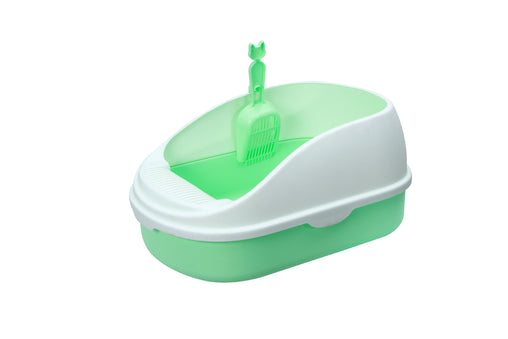 YES4PETS Medium Portable Cat Toilet Litter Box Tray with Scoop Green Pet Care > Cat Supplies V278-MSP-0002-GREEN Online Furniture