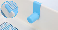 YES4PETS Medium Portable Dog Potty Training Tray Pet Puppy Toilet Trays Loo Pad Mat With Wall Blue Pet Care > Dog Supplies V278-BP301-PET-POTTY-BLUE Online Furniture