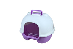 YES4PETS Portable Hooded Cat Toilet Litter Box Tray House with Handle, Scoop and Charcoal Filter Purple Pet Care > Cat Supplies V278-MSP-0006-PURPLE Online Furniture