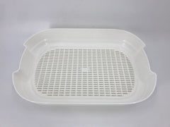 YES4PETS Portable Hooded Cat Toilet Litter Box Tray House with Scoop and Grid Tray White Pet Care > Cat Supplies V278-MSP-0007-WHITE-W-ZW-0001 Online Furniture