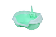 YES4PETS Small Portable Cat Kitten Rabbit Toilet Litter Box Tray with Scoop Green Pet Care > Cat Supplies V278-MSP-0001-GREEN Online Furniture