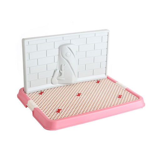 YES4PETS Small Portable Dog Potty Training Tray Pet Puppy Toilet Trays Loo Pad Mat Pink Pet Care > Dog Supplies V278-BP130-S-POTTY-WALL-PINK Online Furniture