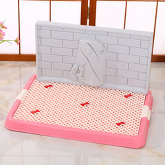 YES4PETS Small Portable Dog Potty Training Tray Pet Puppy Toilet Trays Loo Pad Mat Pink Pet Care > Dog Supplies V278-BP130-S-POTTY-WALL-PINK Online Furniture