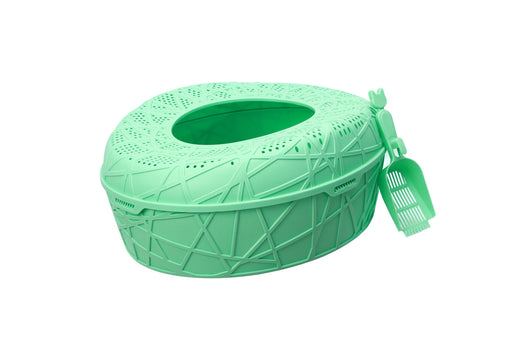 YES4PETS XL Portable Cat Toilet Litter Box Tray House with Scoop Green Pet Care > Cat Supplies V278-MSP-0005-GREEN Online Furniture