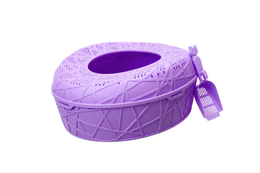 YES4PETS XL Portable Cat Toilet Litter Box Tray House with Scoop Purple Pet Care > Cat Supplies V278-MSP-0005-PURPLE Online Furniture