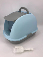 YES4PETS XL Portable Hooded Cat Toilet Litter Box Tray House w Charcoal Filter and Scoop Blue Pet Care > Cat Supplies V278-MSP-0008-BLUE Online Furniture