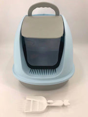 YES4PETS XL Portable Hooded Cat Toilet Litter Box Tray House w Charcoal Filter and Scoop Blue Pet Care > Cat Supplies V278-MSP-0008-BLUE Online Furniture