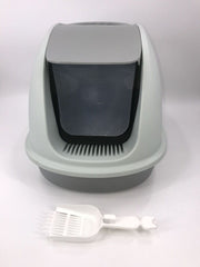 YES4PETS XL Portable Hooded Cat Toilet Litter Box Tray House w Charcoal Filter and Scoop Grey Pet Care > Cat Supplies V278-MSP-0008-GREY Online Furniture