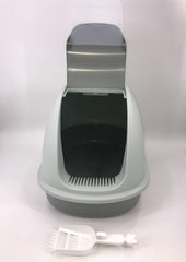YES4PETS XL Portable Hooded Cat Toilet Litter Box Tray House w Charcoal Filter and Scoop Grey Pet Care > Cat Supplies V278-MSP-0008-GREY Online Furniture